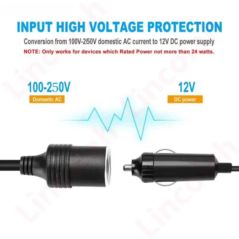 DC12V 2A AC 110V/220V for Car Cigarette Lighter Power Adapter Socket 220V to 12 V Volt Charger Converter Home Parts