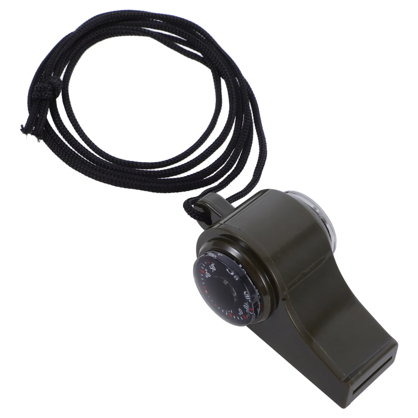 Survival Whistle Hiking Thermometer Emergency Whistles Life Guard Pu Plastic Compass Pendant