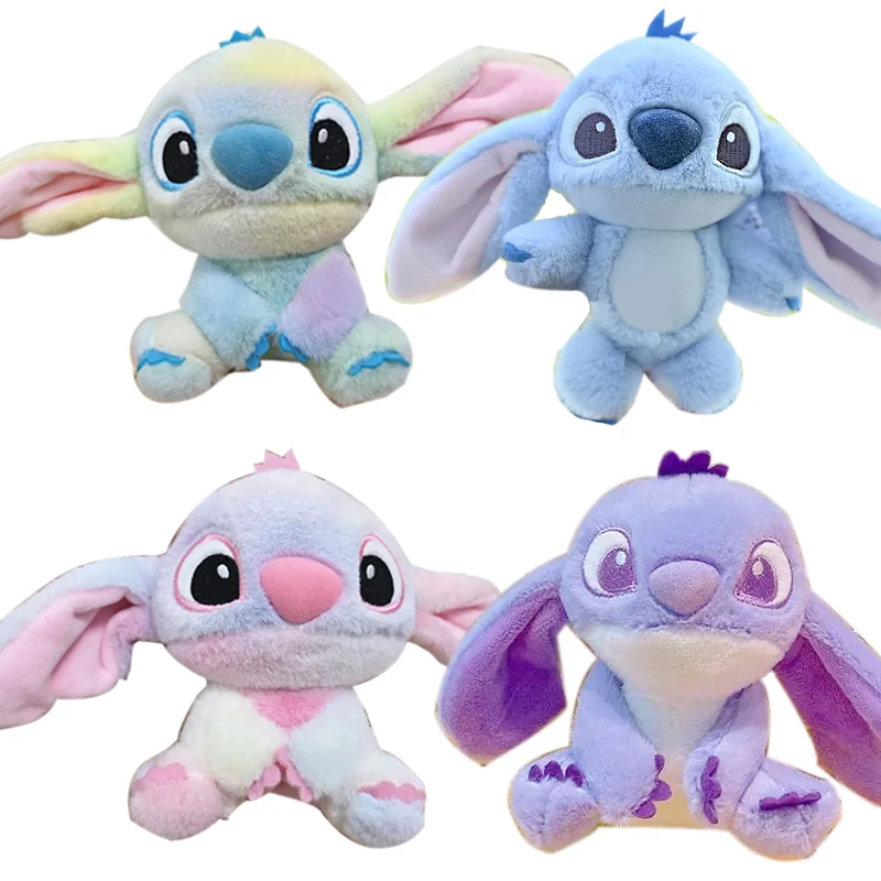 

12cm Disney Anime Lilo & Stitch Keychains Stitch and Angel Doll Bag Pendant for Girl Birthday Gifts