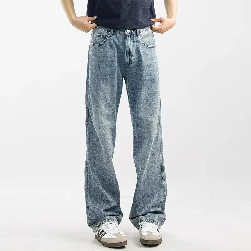 

Retro high waisted vintage micro flared jeans for men and women, with a niche high street design, loose fit, slim and elongated