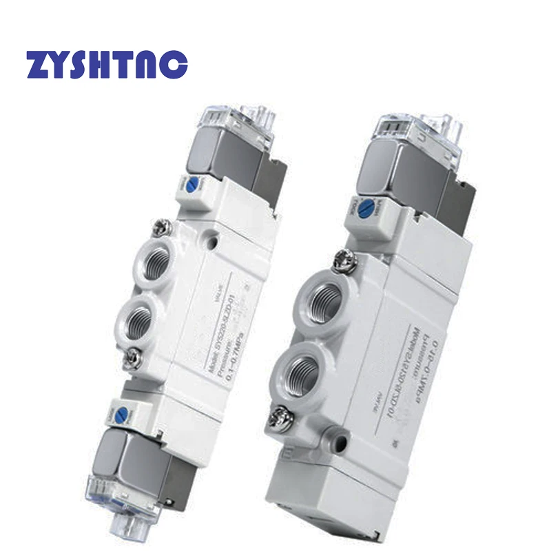 SY3120 SY5120 SY7120 4LZD 5LZD 6LZD High Quality SMC Type Pneumatic Control Solenoid Valve 5 port 2 Solenoid Valve SY5120 Valve