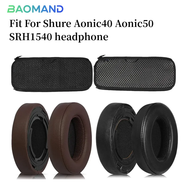 

1 set Replacement Ear Pads Earpads Headband for Shure Aonic40 Aonic50 SRH1540 Headphones Memory Foam Ear Cushion Cover