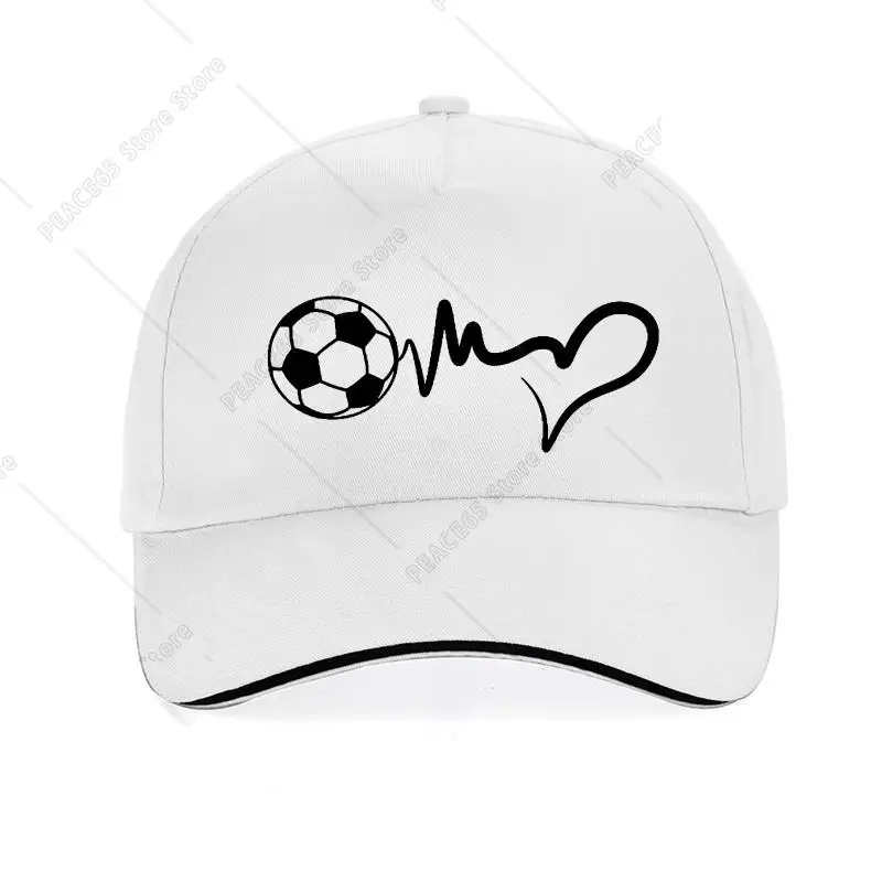 

Fashion Soccer Ball Heartbeat Baseball Cap Men Soccer Sports Hip Hop Cap Summer Adjustable Football Lovers Hat Snapback