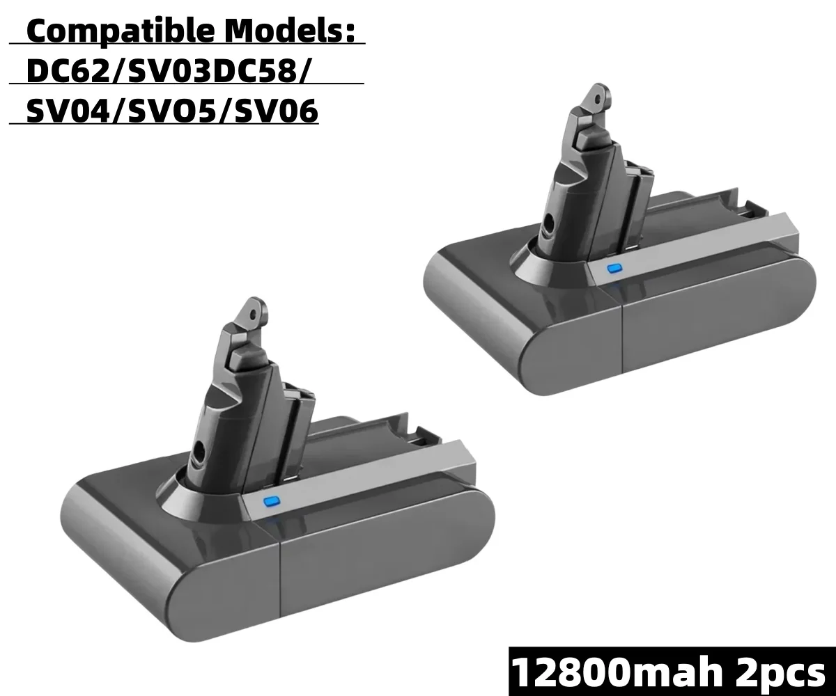 12800mAh Li-ion batterij voor Dyson V6 DC59 DC62 21.6V stofzuiger vervangende 18650 batterij - afbeelding 1
