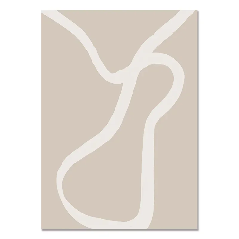 2026 Bohemian Poster Neutral Beige Gray Watercolor Abstract Wall Painting Pink  Painting Nordic Living Room Home Decoration