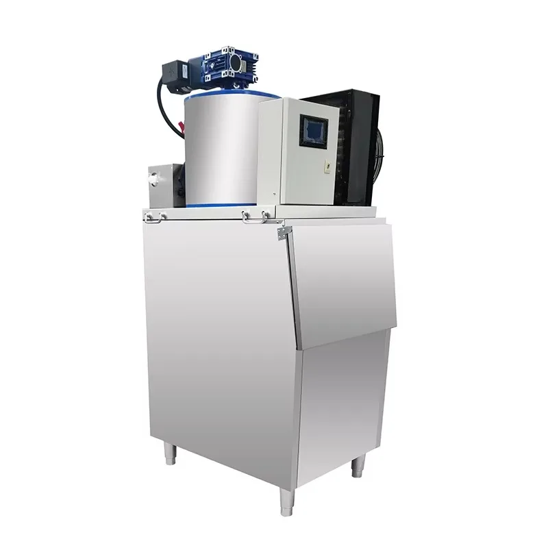 Commercial Seafood Hotel Large Ice Maker Machine Fish Flake Ice Refrigeration Preservation