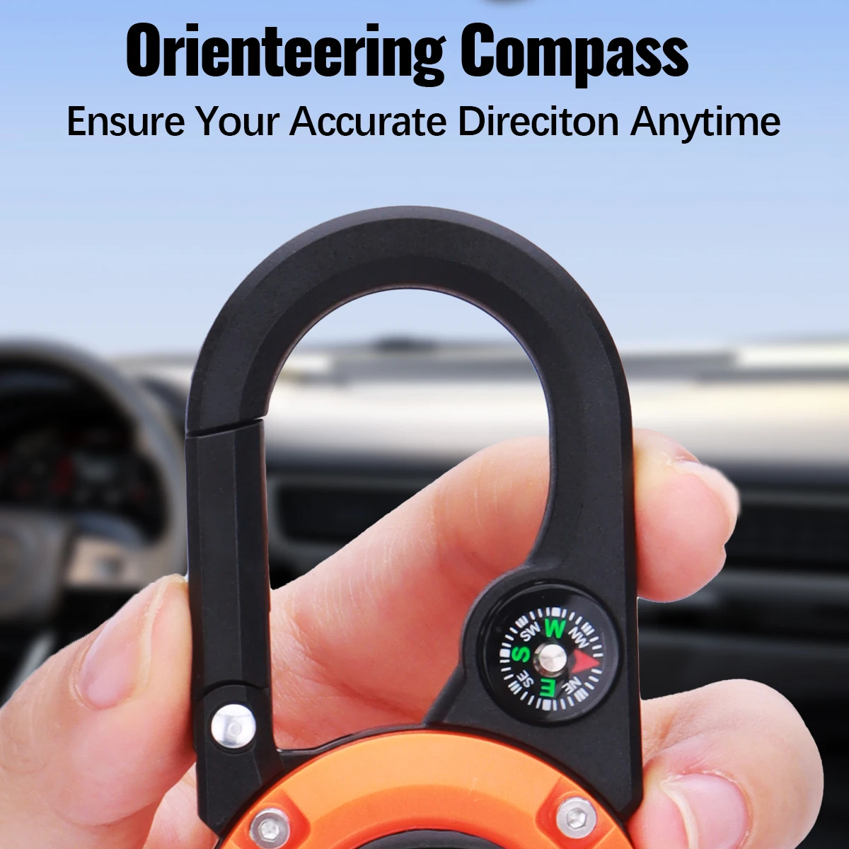 ABBREE Car CB Radio Retractable Heavy Duty Pull Reel Carabiner Strong Steel Wire Rope Buckle Microphone Hanger for Baofeng Radio