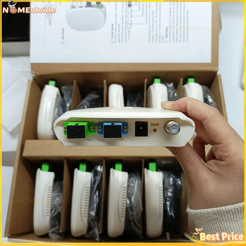 10PCS PON Network AGC Fiber Optic FTTH Mini WDM Receiver CATV Active Node With RF Port Bandwidth 40-862 &1006Mhz