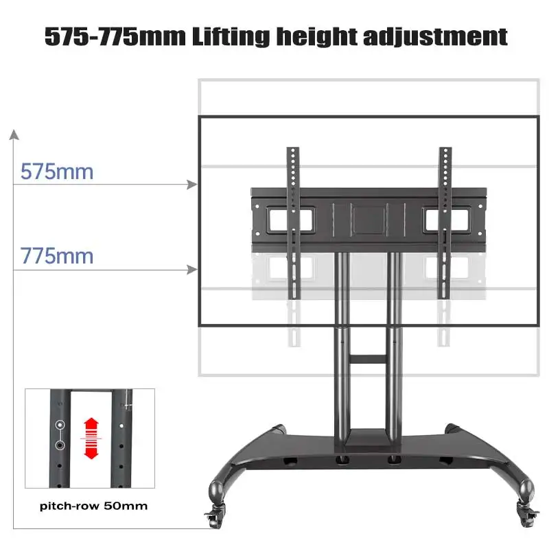 Hot Selling Floor Swivel Mobile Tv Cart Floor Stand Mount