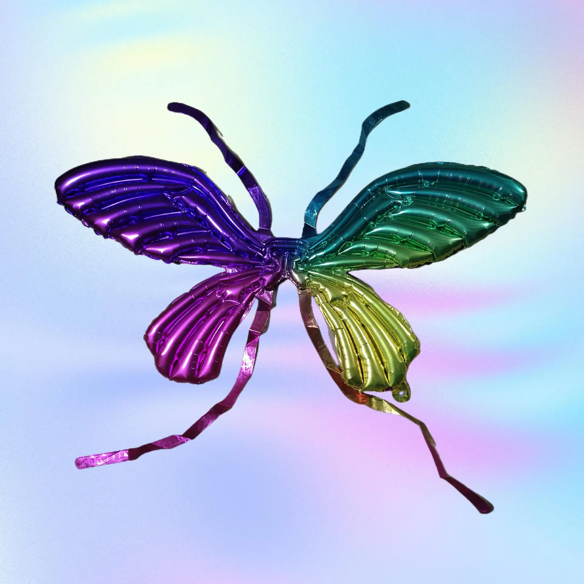 Inflatable ของเล่นปีกผีเสื้อกระเป๋าเป้เด็กผู้หญิงบอลลูน Angel Wing ของตกแต่งปาร์ตี้วันเกิดชุดเดรสสำหรับเด็กผู้หญิงเด็กน้อย Up บอลลูนเด็กวัน