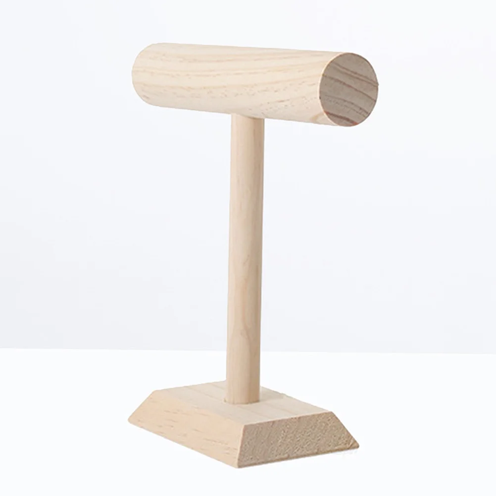 

Wooden T-Shaped Jewelry Display Stand Bracelet Bangle Holder Necklace Organizer Storage Rack Necklace Holder Jewelry Stand