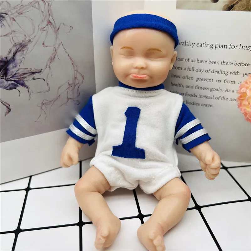 Vêtements de sport pour mini poupée Reborn pour fille et garçon, rouge et bleu, beaux vêtements, 6 po, dernier cri