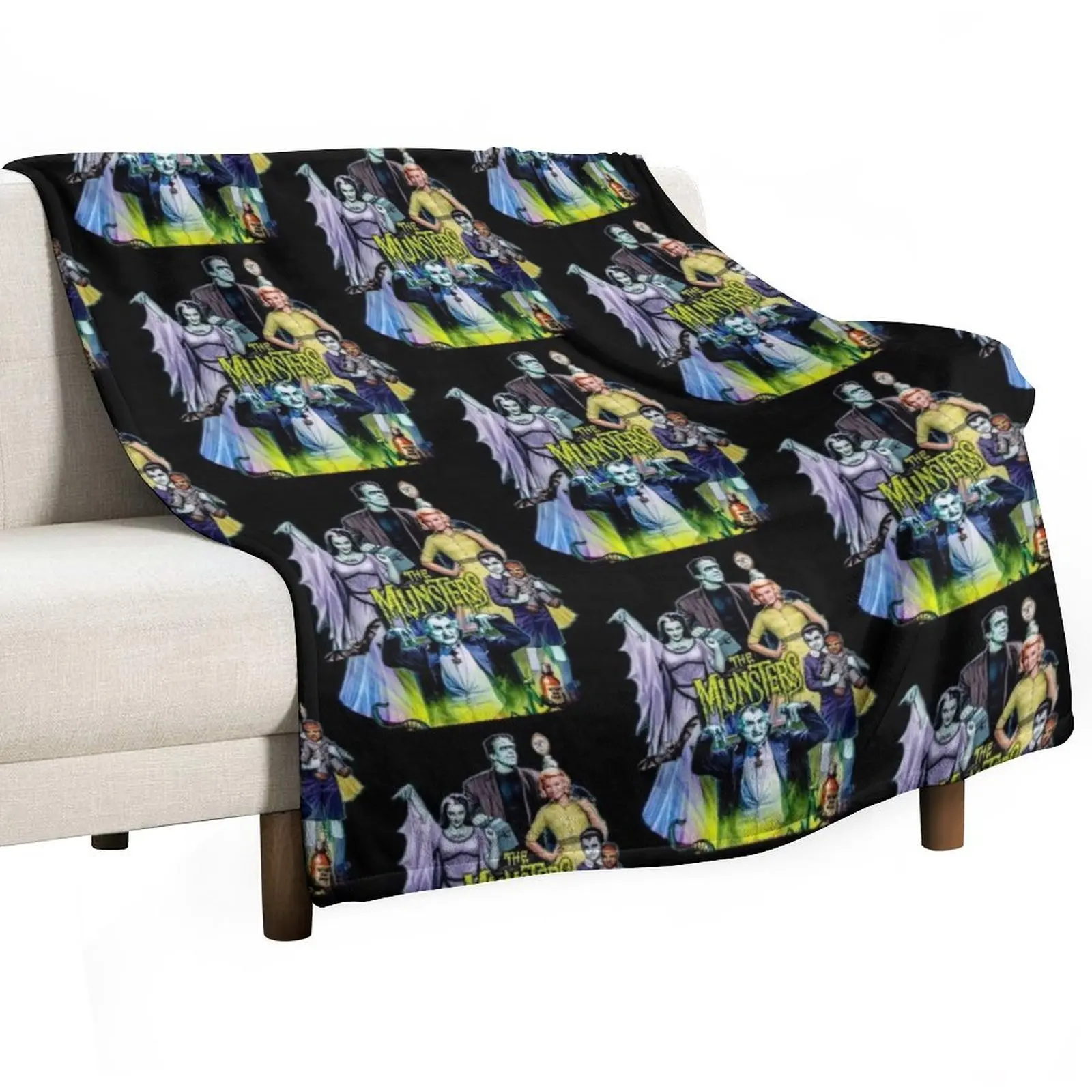 THE MUNSTERS FAMILY PORTRAIT Classic T-Shirt Throw Blanket Moving Baby warm winter Softest decorative christmas gifts Blankets