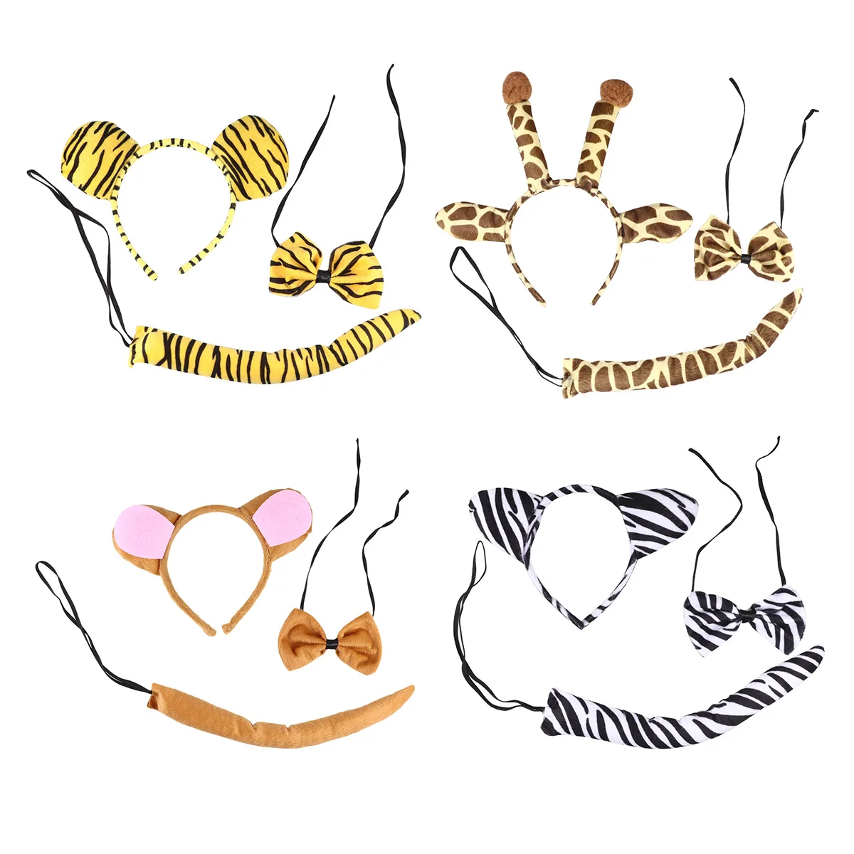 

Tiger Headdress Sets Cosplay Girl Ear Headb Hair Hoop Photo Props Child Cosplay Animal Party Stylish One Size Fits Most