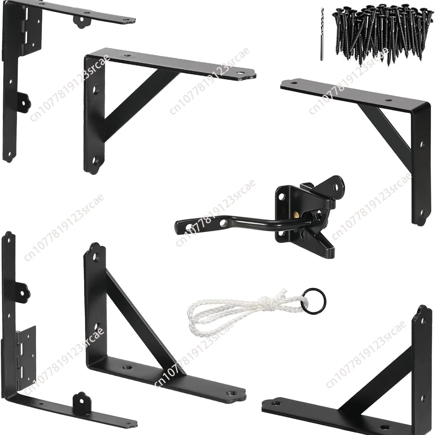 Supply door bracket fence door guardrail garden wooden door support frame baffle storage wall-mounted wall-mounted