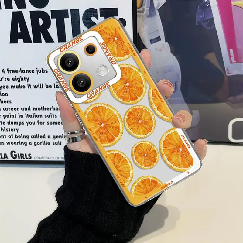 Delicious Watermelon Lemon phone case for Xiaomi Redmi Note 13 12S 11 Pro 13C 4G X3 NFC 11S 10 12pro plus 9s Clear funda cover