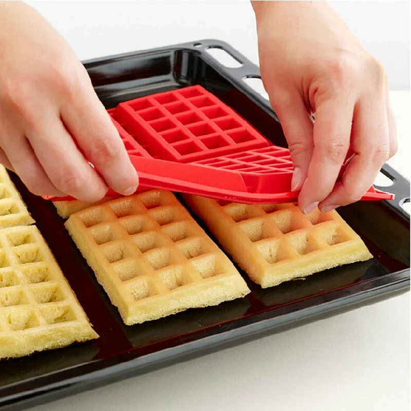 Food Grade Silicone Waffle Mold DIY Cake Mould Non-stick Silicone Baking Mold Set Kitchen Bakeware Waffle Maker