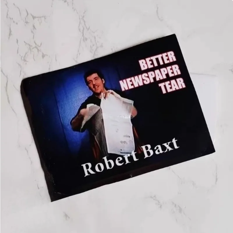 Better Newspaper Tear By Robert Baxt Magnet Version Close up Magic Tricks Card Magic Illuison Stage Magic Props Gimmick Fun Toys