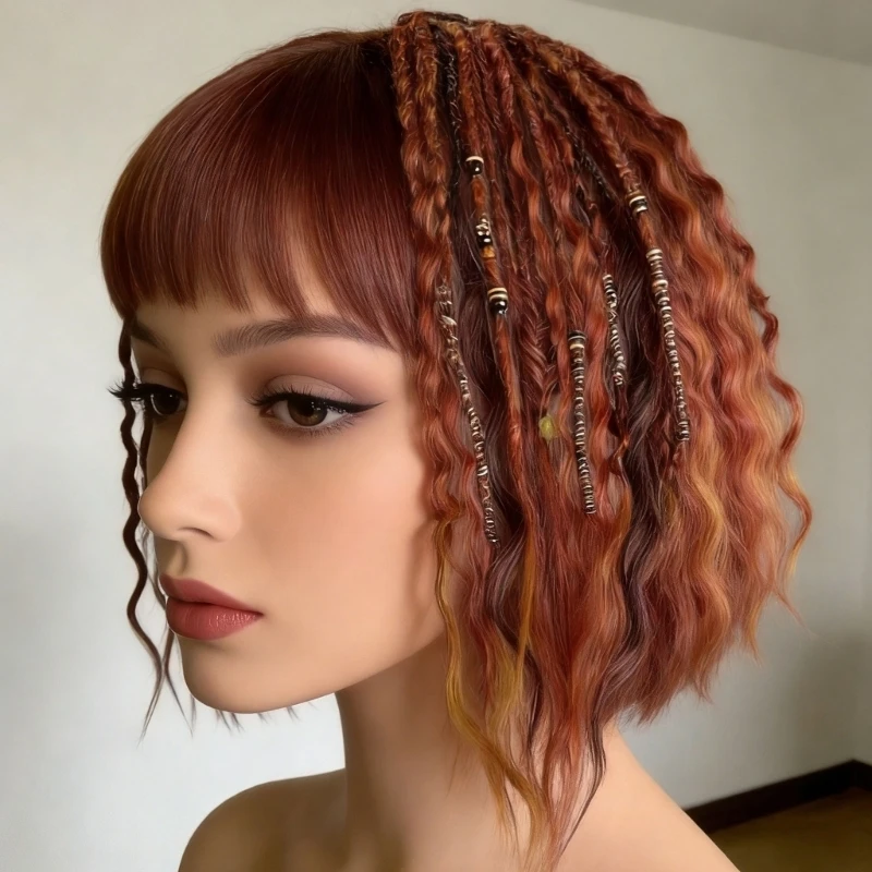 Elastische Dread-Pferdeschwanz-Haarverlängerung für Frauen und Männer, modisches Haar-Accessoire, Haarteil, geflochtene Y08E – Detail 8