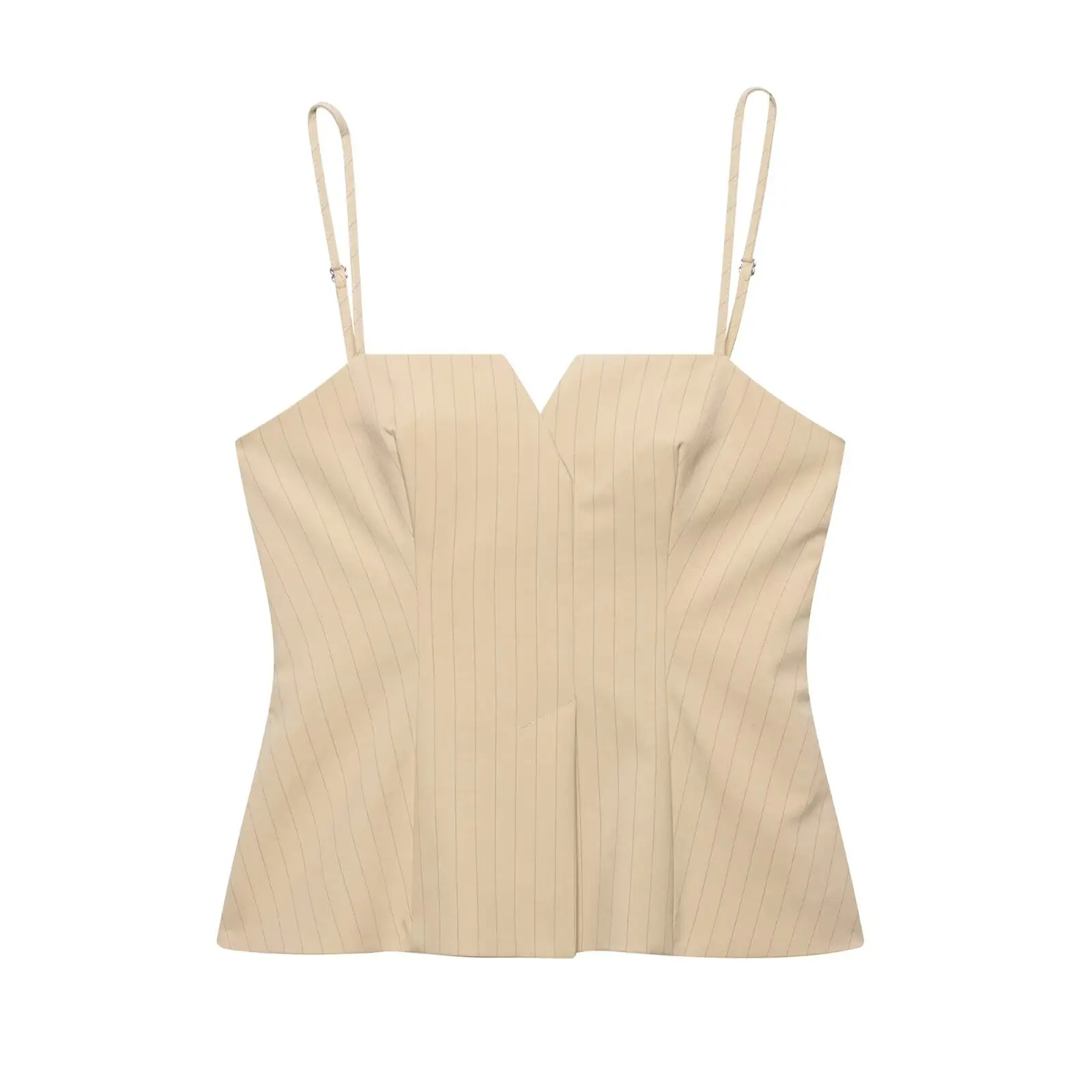 Tangada 2025 Summer Women Striped Tanks Tops Sleeveless Blouse Shirt BE0751