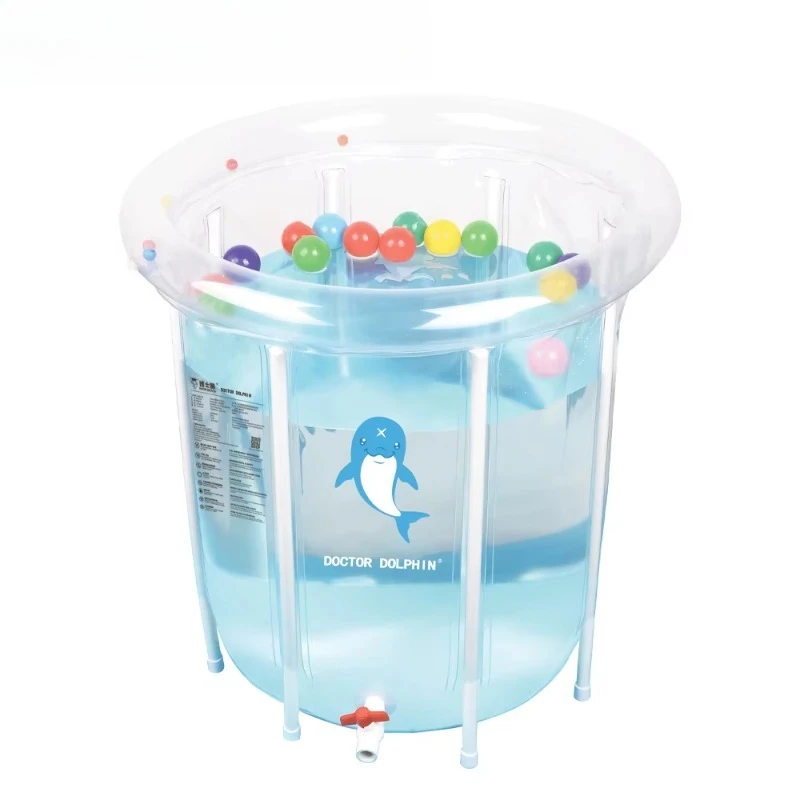 

Environmentally friendly and durable transparent PVC inflatable swimming pool Children's swimming pool Baby swimming bath rack