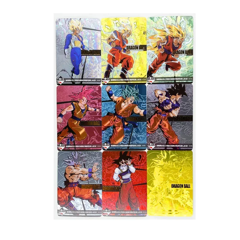 9pcs/set Dragon Ball GT No.2 Super Saiyan Heroes Battle Card Ultra Instinct Growth History of Wukong Goku Game Collection Cards