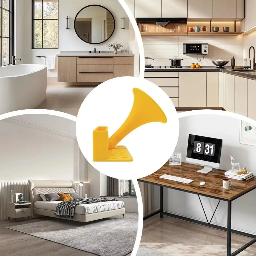 Funny Phone Speaker Holder Creative Plastic Cellphone Sound Booster Anti-slip with Phone Stand Desktop Sound Amplifier