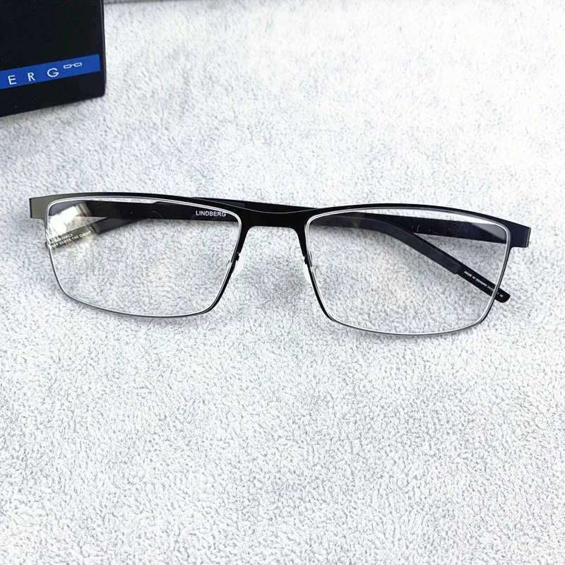 

Pure Titanium Square Large Frame Myopia Frame 9519 Men's Business Simple Frame with Anti-blue Light and Anti-fatigue