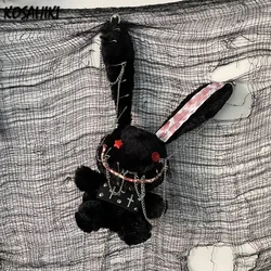 Kreskówka Kawaii urocza puszysty królik torba na ramię osobowość Lolita gotycki krzyż torby Crossbody kobiety Harajuku słodkie plecaki Y2k