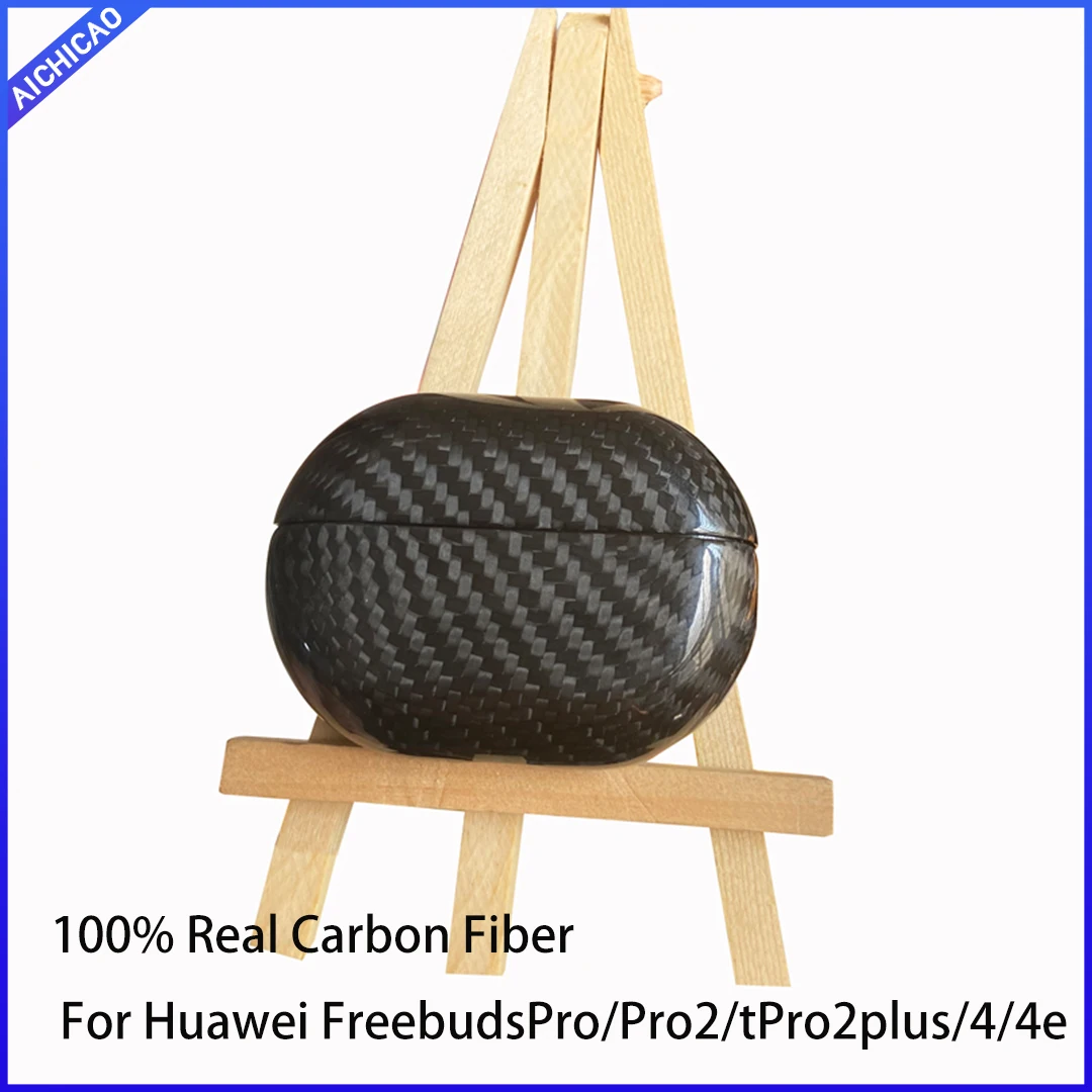 

ACC-3K Carbon Fiber Case for Huawei Freebuds 4e, Wireless Charging, Bluetooth Headphone Skin Cover, Pro 2 Pro 2 Plus Case