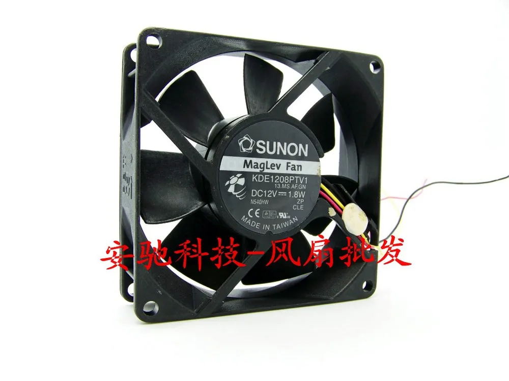 Original For Sunon KDE1208PTV1 12V 1.8W 8cm chassis power supply cooling fan