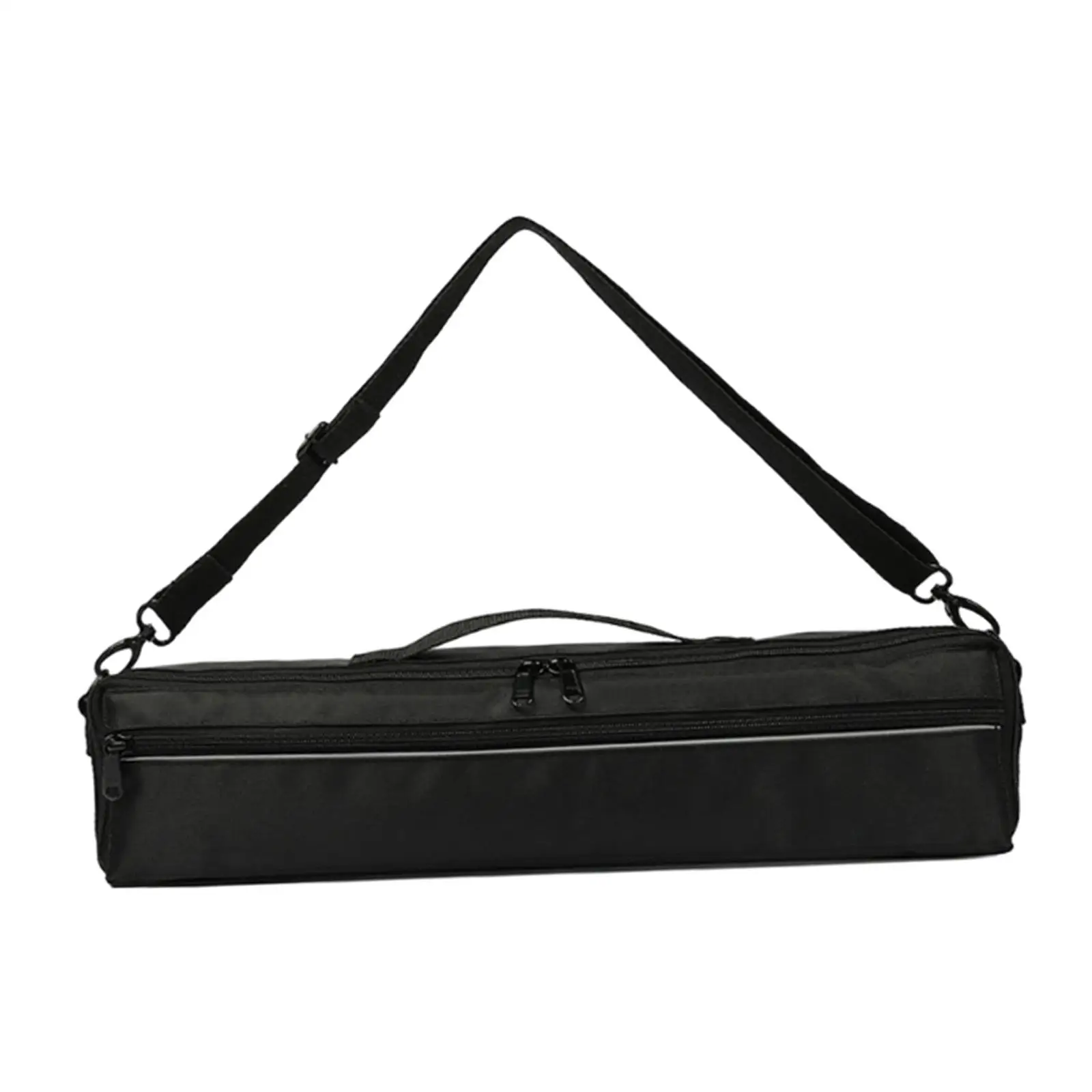 Plush Interior 16 Holes Flute Bag Canvas Carrying Case Cover for Oval Flute Case Compact Storage Solution