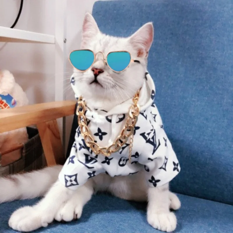 Rutschfeste Sonnenbrille für Katzen & Kleine Hunde Haustier-Zubehör Welpen-Kätzchen-Cosplay-Kostüm Niedliche Tier-Brillen Foto-Requisiten – Detail 11