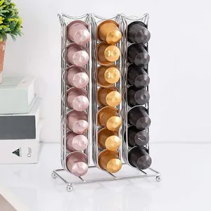 42 Konuk Odasına Kahve Kapsülü Dağıtıcısı, gümüş, altın ve gümüş ve Bölmenin Standı, porta-kapsül-mutfak En iyi 10 satış-fincan kahve-no. 8