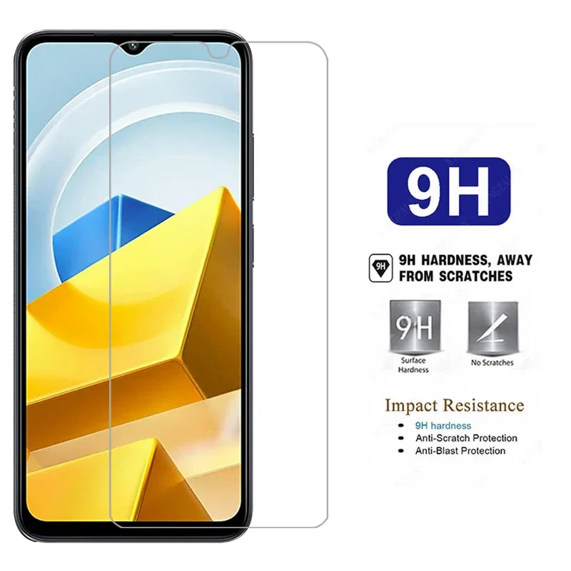 واقي شاشة من الزجاج المقسى لهاتف شاومي بوكو m5 على pocom5 m 5 5m 4g 5g فيلم الهاتف glas xiomi xaomi xiami poc pco