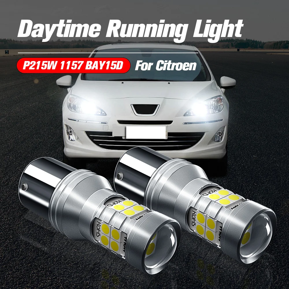 

2pcs LED Daytime Running Light DRL Bulb Lamp P21/5W 1157 BAY15D Canbus No Error For Citroen DS4 2011 2012 2013 2014 2015