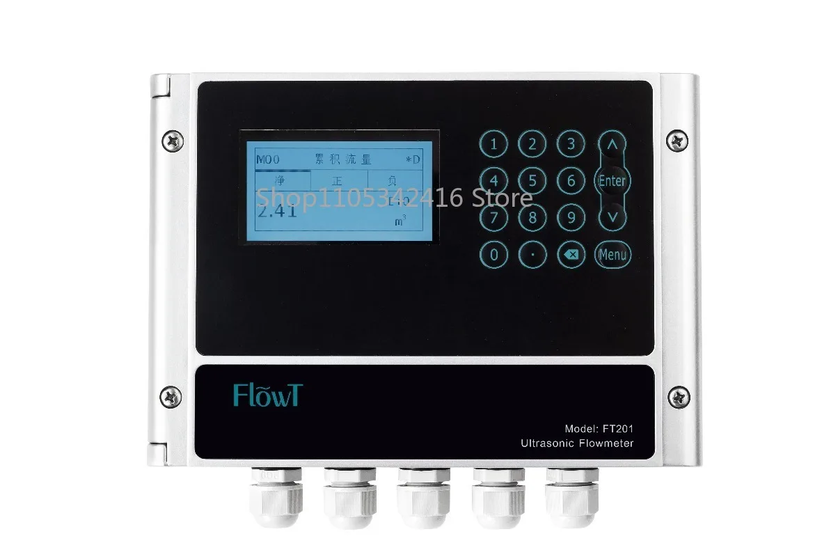 RS485 Modbus Clamp-On Ultrasonic Flow Meter 1% Accuracy LED Display OEM Supported for Liquid Water