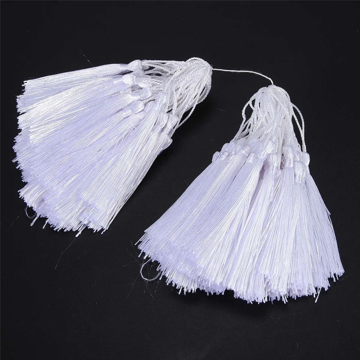 

100Pcs White 13cm/5-Inch Handmade Soft Tassels Floss Bookmark Tassels for Jewelry Making, DIY Projects, Bookmarks