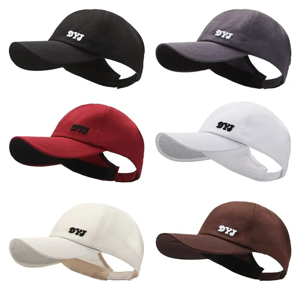 New Women\'s High Ponytail Sun Hat Baseball Caps Sun Protection Female Sun Visor Cap Man Sports Running Hat with Ponytail Hole