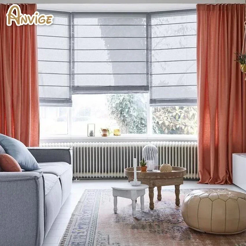 Diy Roman Shade, Custom Shades, Roman Shades, Linen Window Blinds, Handmade Roman Shades Persianas Enrollables Para Ventana