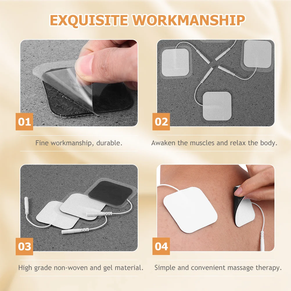 

40pcs Reusable For Muscle Stimulator Self-Adhesive Non-Woven Fabric Replacement Sticky Pads Teaching
