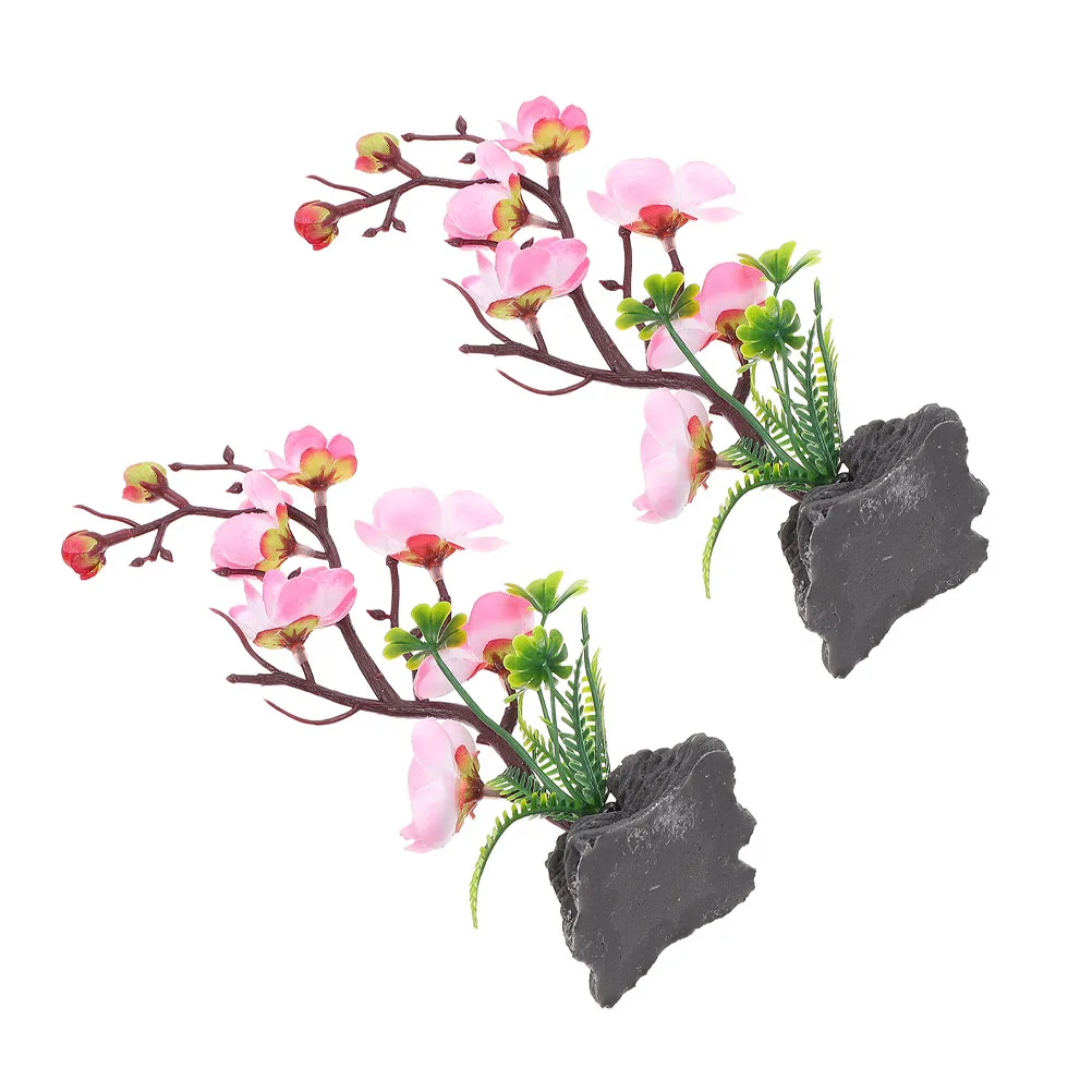 

2pcs Decoration Fake Sushi Plate Decor Flower Ornaments Plate Decor Fake Flower Ornament Easy to Use High Quality