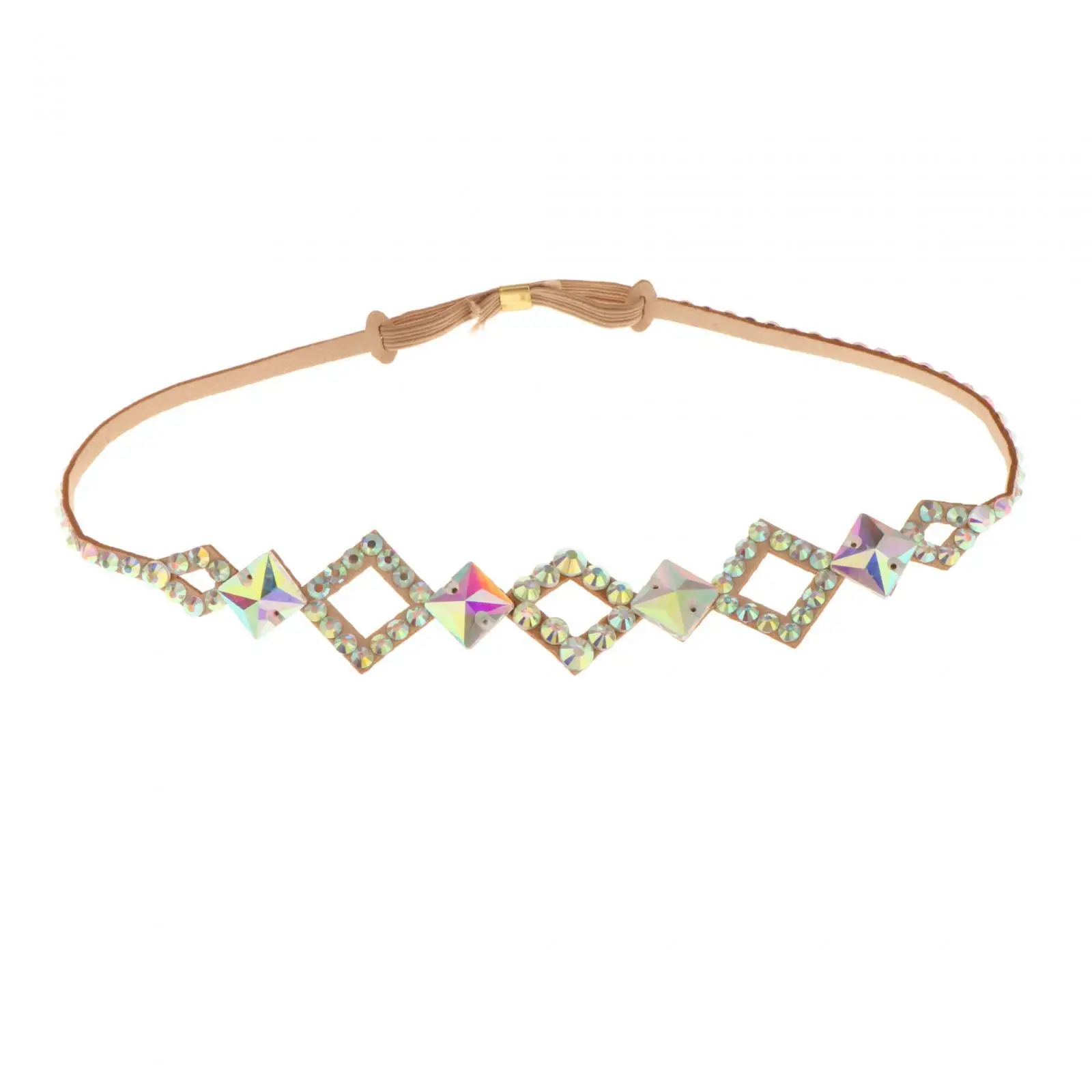 Cocares de dança do ventre com corrente de cabeça de strass para dança do ventre