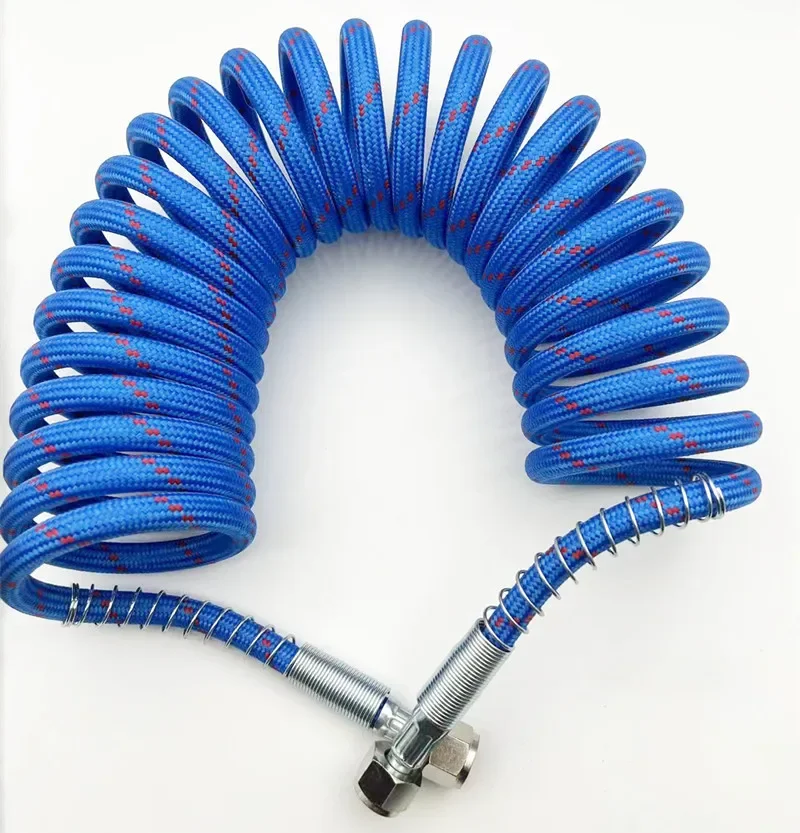 Trailer Tube Spring Spiral Tube Braid Trailer Gas Double Outer Braid Explosion-proof Freeze-proof and Wear-resistant Brake Pipe