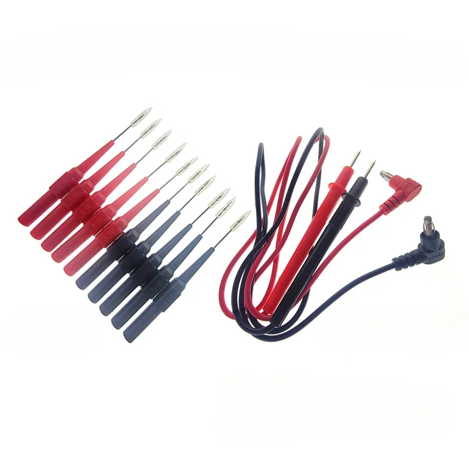 

Stainless Steel Test Probes Digital Multimeter Clip Leads 2/5/10Pc Set for Banana Plugs Voltmeter Connecting Post Tie Voltmeter