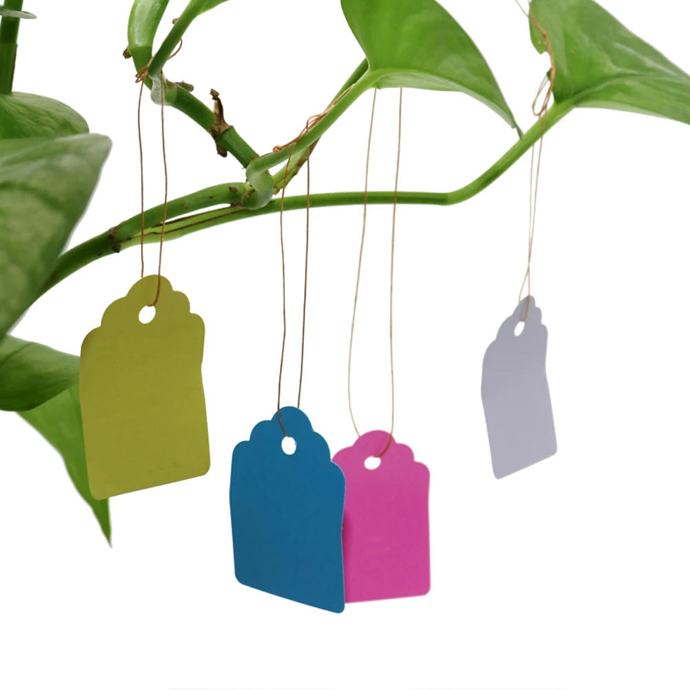 Plant Labels With Rope PVC Plants Hanging Tag Hanging Tags Flower Pot Marker Signs Garden Decoration Gardening Tool