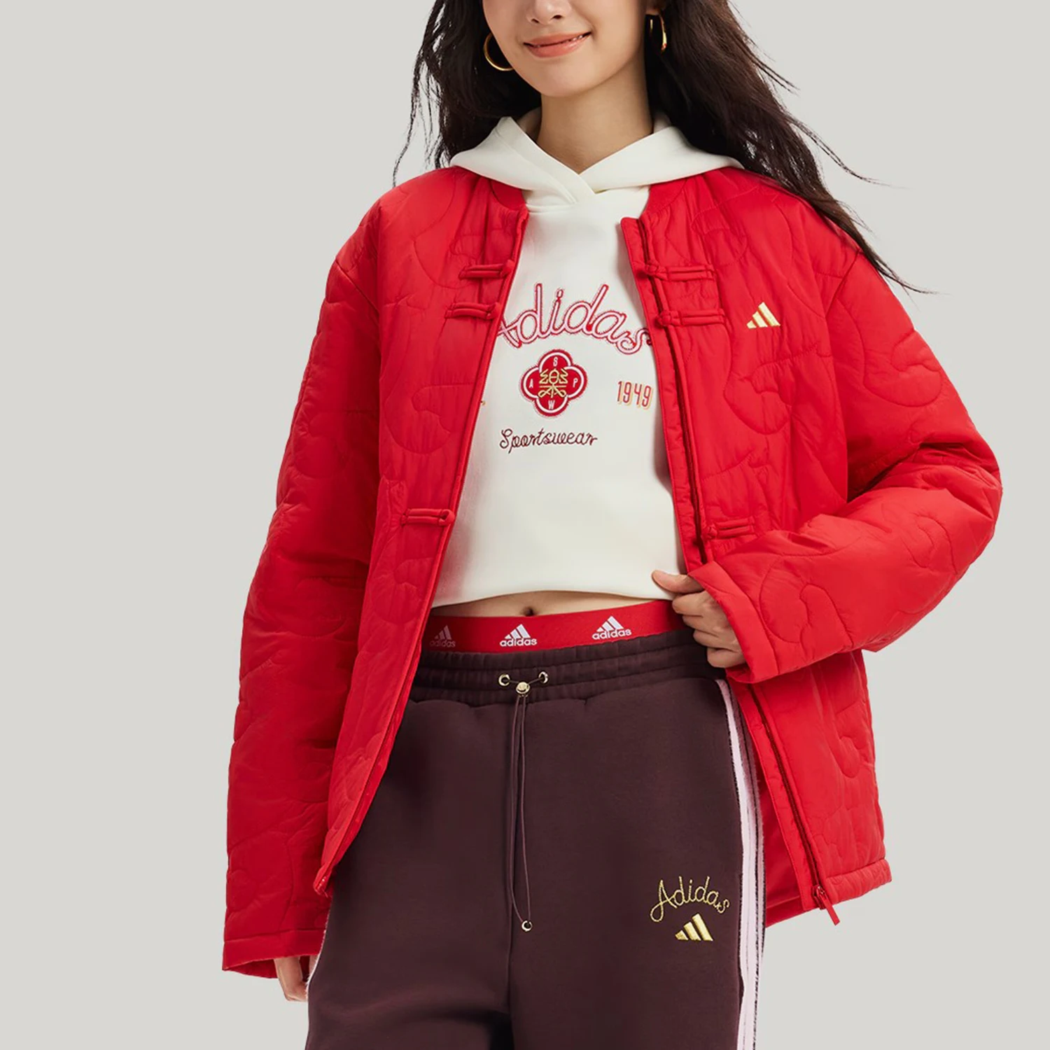Adidas genuine winter men's and women's warm, soft, fashionable and casual cotton clothing KQ5096