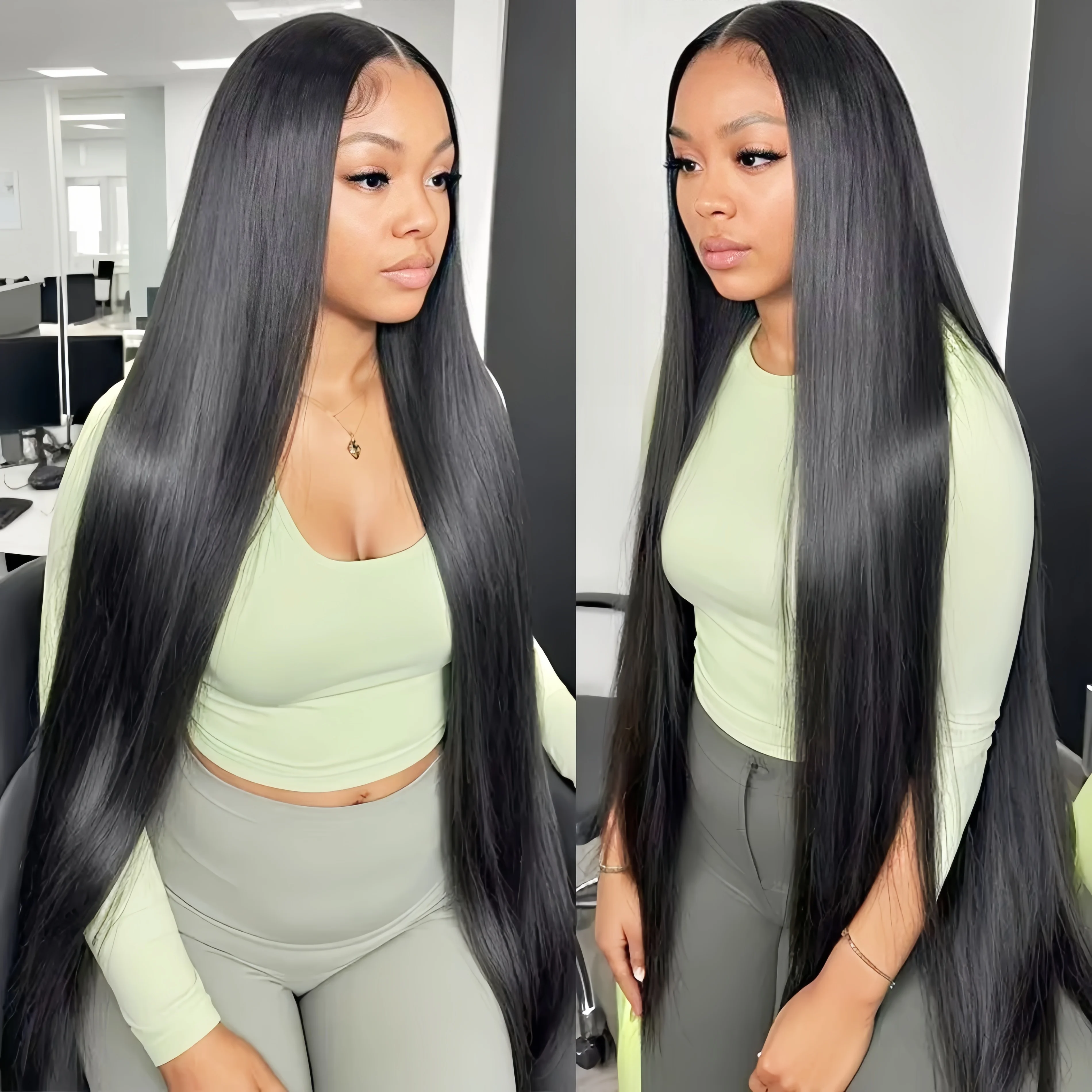 

HD Lace Wig Human Hair Pre plucked HD Lace Wig 13x6 Human Hair Wigs 36 inch Bone Straight Lace Frontal Wig For Women