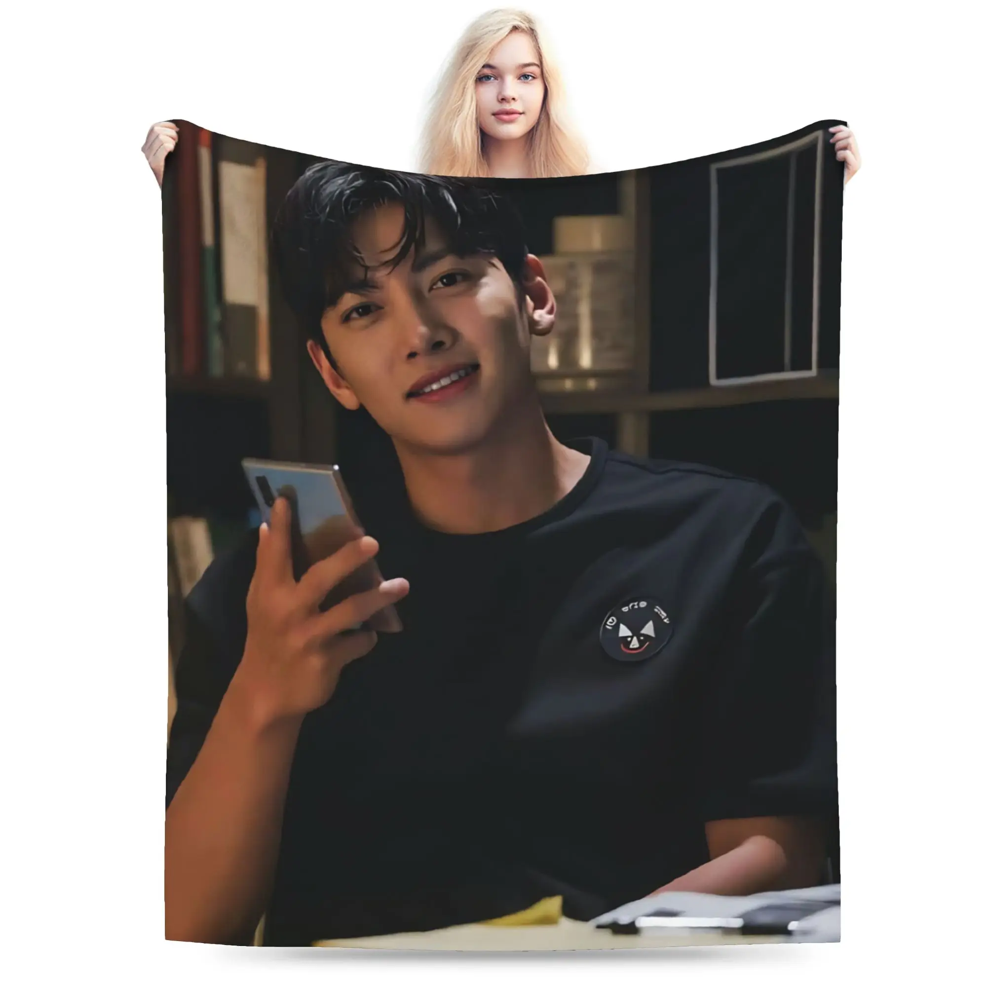 Super Soft Ji Chang-Wook Throw Blanket Premium Fleece Flannel Lightweight  Bed Blanket Cozy Plush Blankets All Season Use