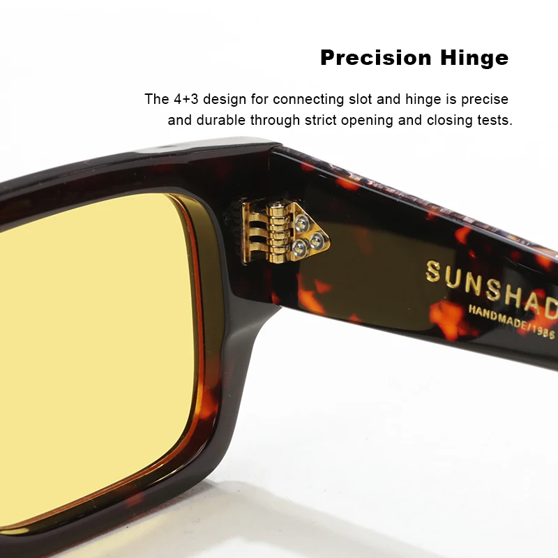 SDEVOTO Men Square Frame Fashion Outdoor Riding Eye Protection Women UV400 tortoiseshell classic sunglasses can be carved
